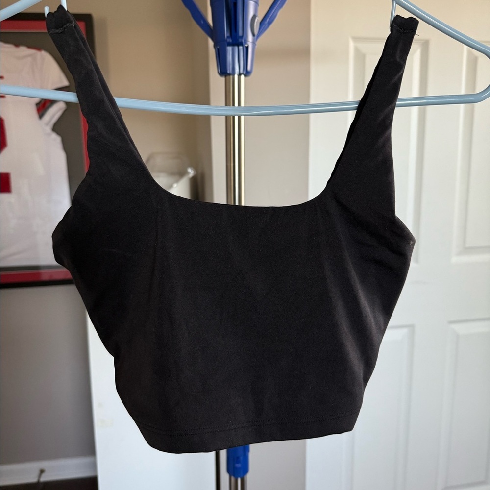 Aerie Butter Soft Black Fitted Crop Tank Top